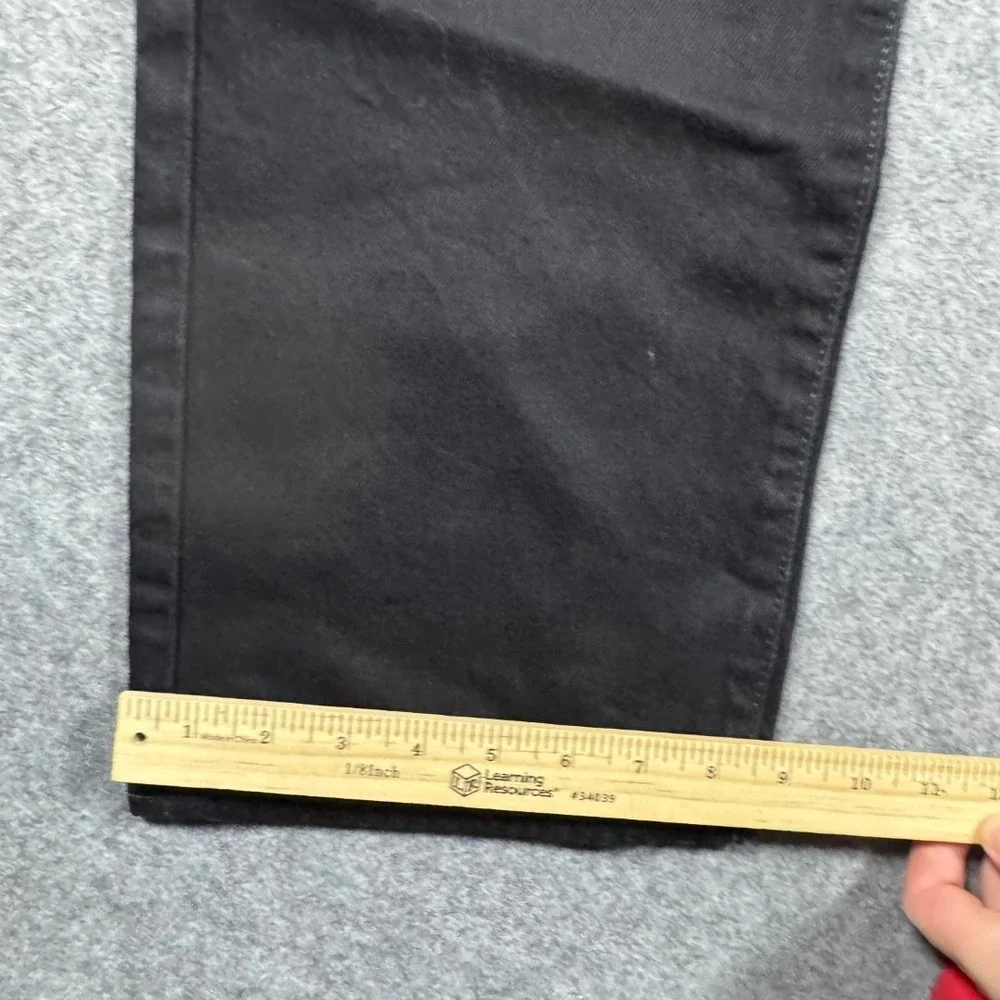 Levis 501 Original Fit Mens Black Straight Leg Button Fly Jeans 36x28 Faded Work